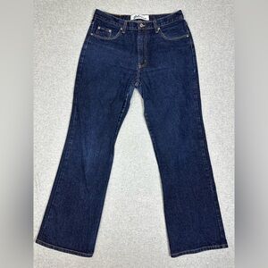 VTG Express Bleus Jeans Womens‎ 32 13/14 High Rise Straight Leg Made USA 90s Y2K